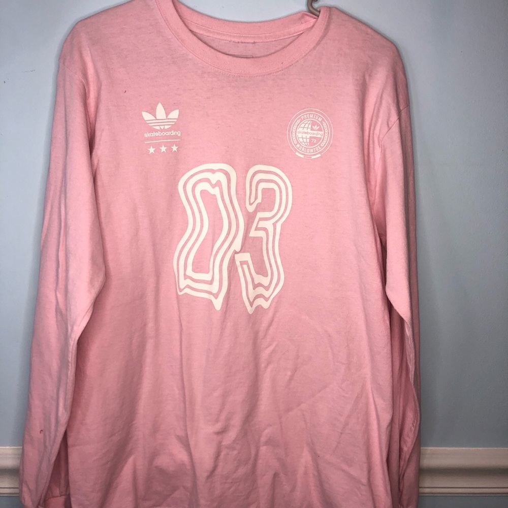 Pink Adidas Long Sleeve Shirt